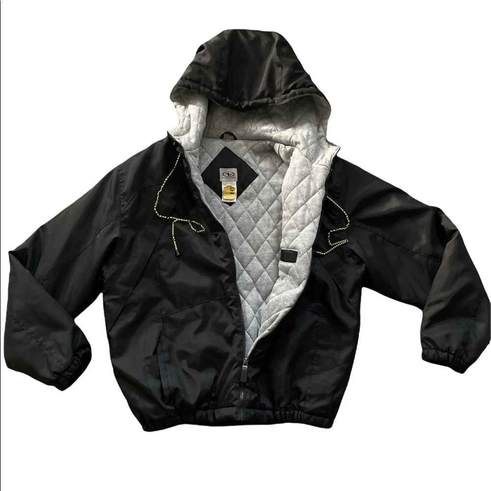 Athletic Works men’s Nylon Shell Hoodie Jacket W/ Lining and full Zipper Sz S